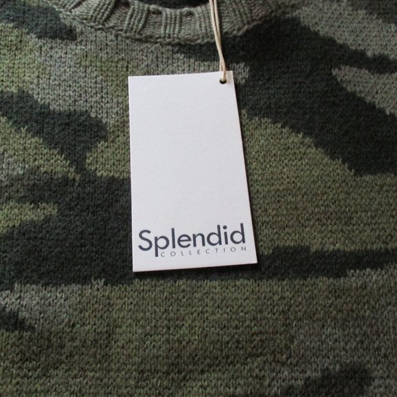 Splendid Crew Neck Sweater Cashmere Kissed Multicolor XS Ribbed Knit Trim NWT - Picture 3 of 5